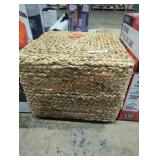 Wicker square ottoman