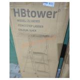 Hb tower 3 step ladder black