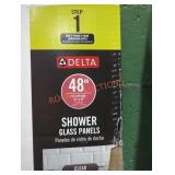 48" Glass Shower Panels
