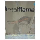 Real flame chair chaise black