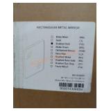 30" x 36" brushed gold rectangular metal mirror