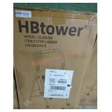 Hb tower 2 step ladder white