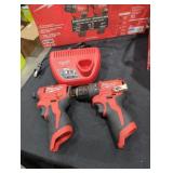 Milwaukee M12 brushless 2 tool combo and charger