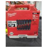 Milwaukee 14 PC 1/2" drive impact socket kit