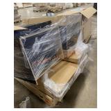 Drawer Base Cabinet, Metal Frame Mirror, Double