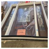 Brown prehung outside door