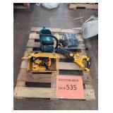 DeWalt Staple Gun, Sawzall, Makita Chainsaw &
