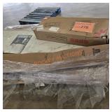 TV stand, laminate coutertop, loose flooring