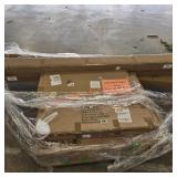 Wine rack, door jambs, glass mirror