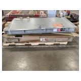 Steel door, WPC fluted panel, Counter top