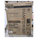 33"x12"x24" Unfinished Bridge Cabinet