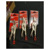 (3) Milwaukee 6" Long Nose Locking Pliers