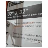 32" x 32" shower wall set