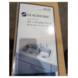 Glacier Bay 33" double bowl kitchen sink