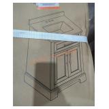 Doveton 24" dark walnut bathroom vanity