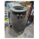 Castilla decorative rain barrel with planter