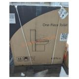 HOROW 1-pc 0.8/1.28 GPF Dual Flush Round Toilet