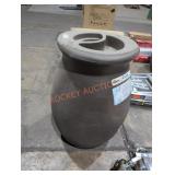 Castilla decorative rain barrel with planter