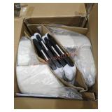 (2) Antique White Faux Leather Chairs