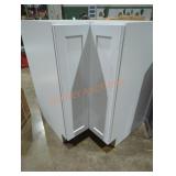 White 30" corner cabinet
