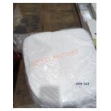 6 white chair cushions