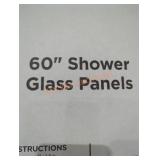 60" Shower Glass Panel