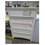 5 drawer white dresser