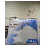 1 HDX tall kitchen 13 gal 140 ct trash bags