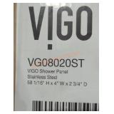 58 1/16"hx4"wx2 3/4"d Shower Panel