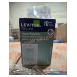 1 leviton 10 pk plastic wall plates
