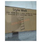 Stylewell 71.8" 5 Shelf Wood Bookcase