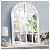 24"ï¿½36" Arched Solid Wood Wall Mirror White