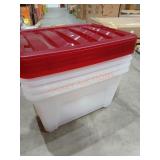 32 QT Holiday Storage Buckled Clear Box, 4-Pack