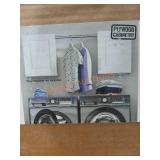 Cabinet and Pole Set Adjustable 58"-76" White