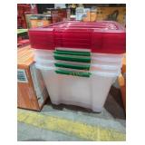 Storage totes with lids