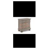 Lettner Gray 2-Drawers 28.75 in. W Nightstand