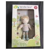 Wooden Doll with Skateboard