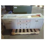 HDC Collette 72 in. Double Sink Greige Bath Vanity