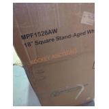 18" square stand white