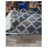 Gray Area Rug, Size Unknown