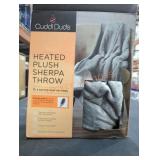 Cuddl Duds Heated Plush Sherpa Throw