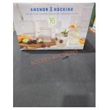 Anchor Hocking 16PC Glass Drinking Set