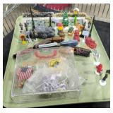 Misc Village Decor Tray Lot