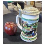 Milk Glass Beer Stein (see description)