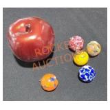 Miniature Blown Glass Ornaments - Qty 5