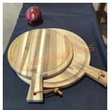 Round Wooden Cutting Boards - Qty 2