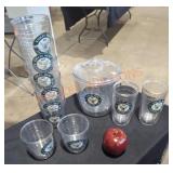 Plastic Tumblers w Ice Bucket