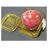 Yellow Glass Container w Lid