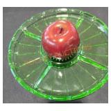 Uranium Glass Serving Plate