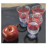 Vintage Betsy Ross Anchor Hocking Glasses - Qty 3